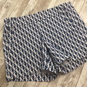 J. Crew Flat Front Seahorse Printed Shorts